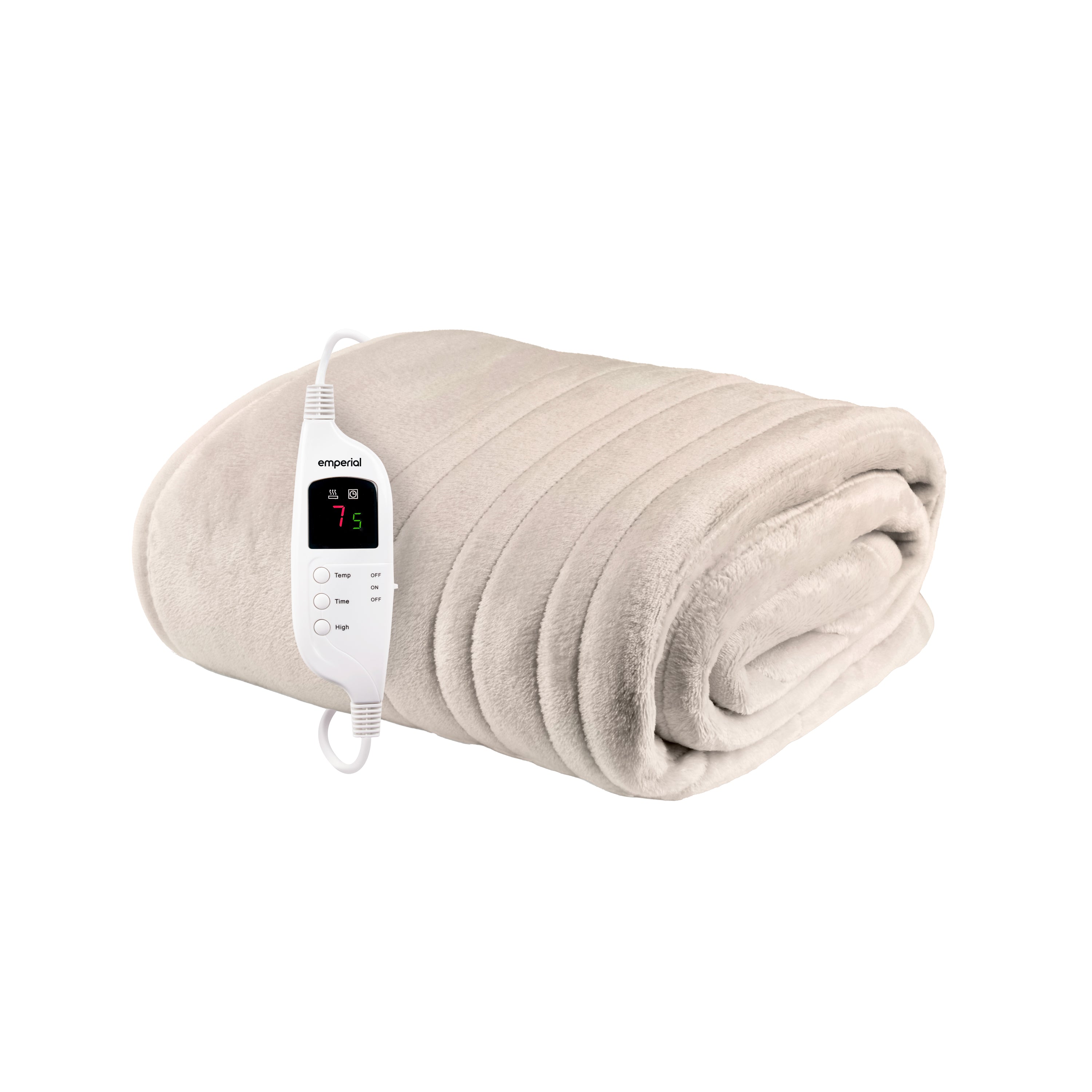 Electric Heated Throw Blanket - Cream