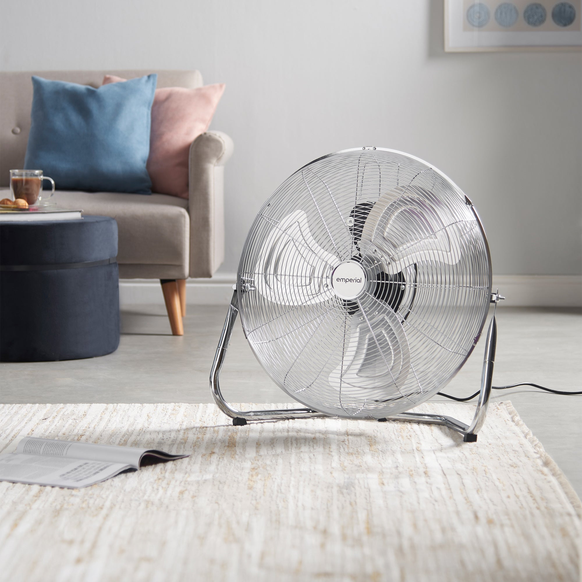 20" Chrome Gym Floor Fan