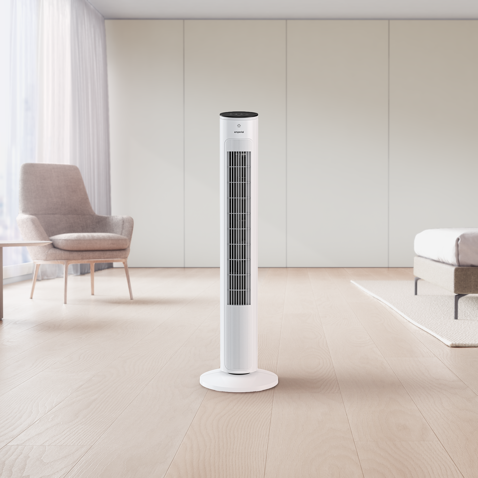 40" Oscillating Tower Fan - White