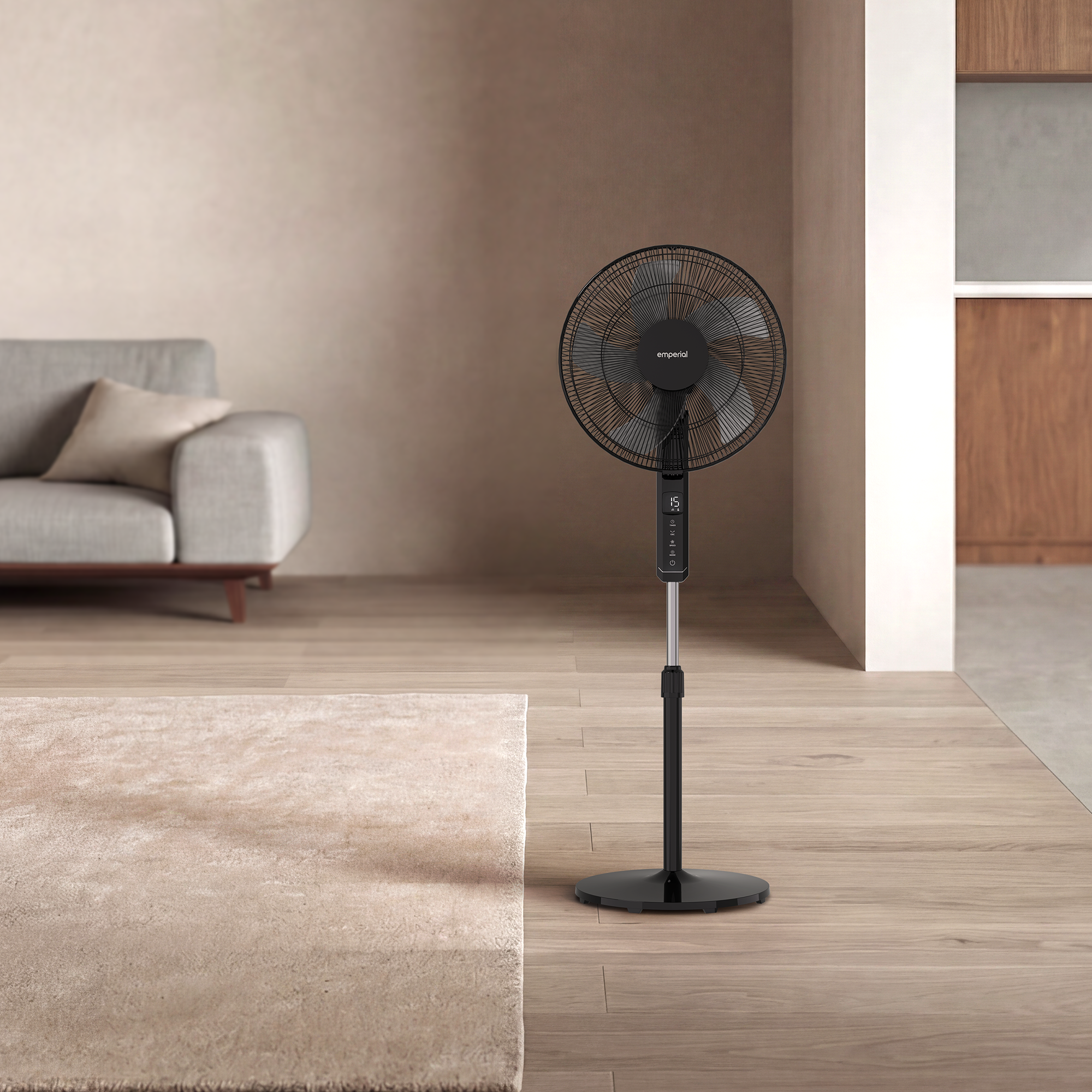 16" Pedestal Fan - Low Energy DC Motor - Black