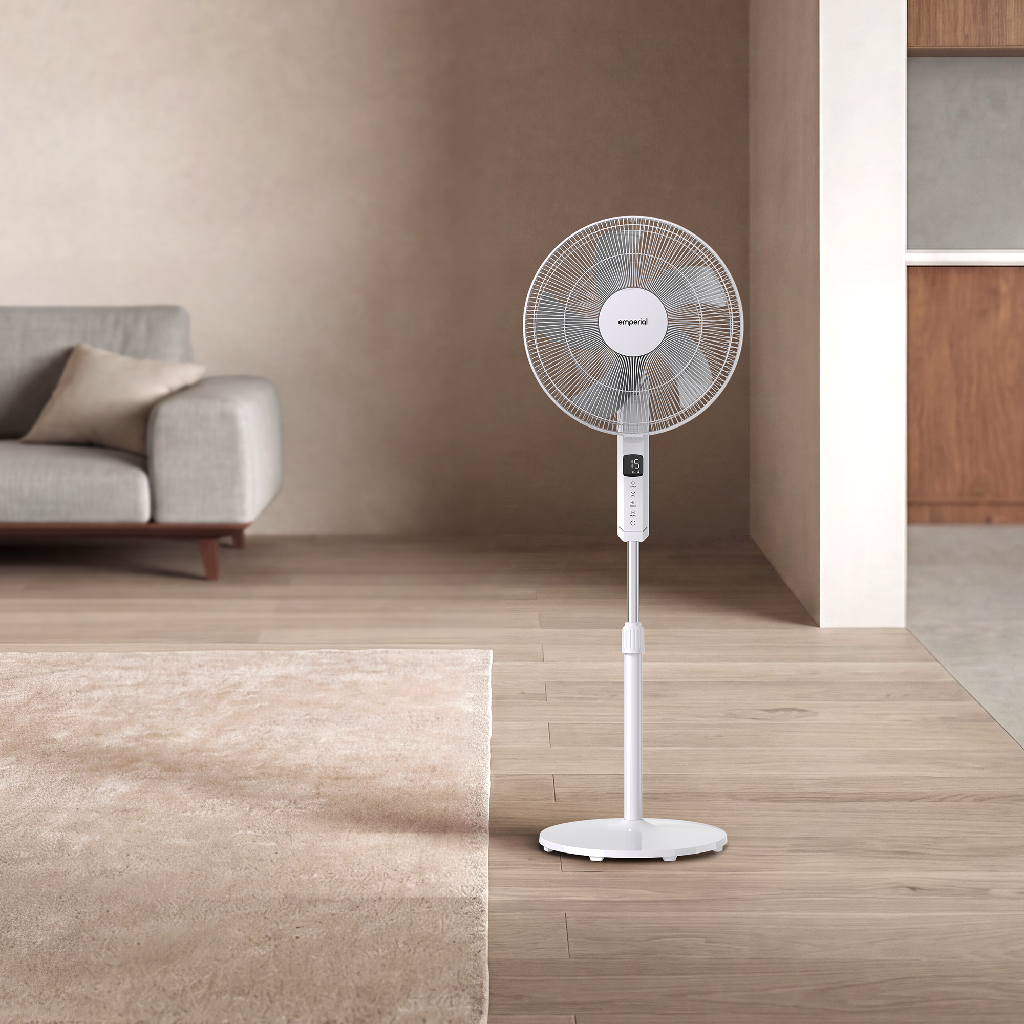16" Pedestal Fan - Low Energy DC Motor - White