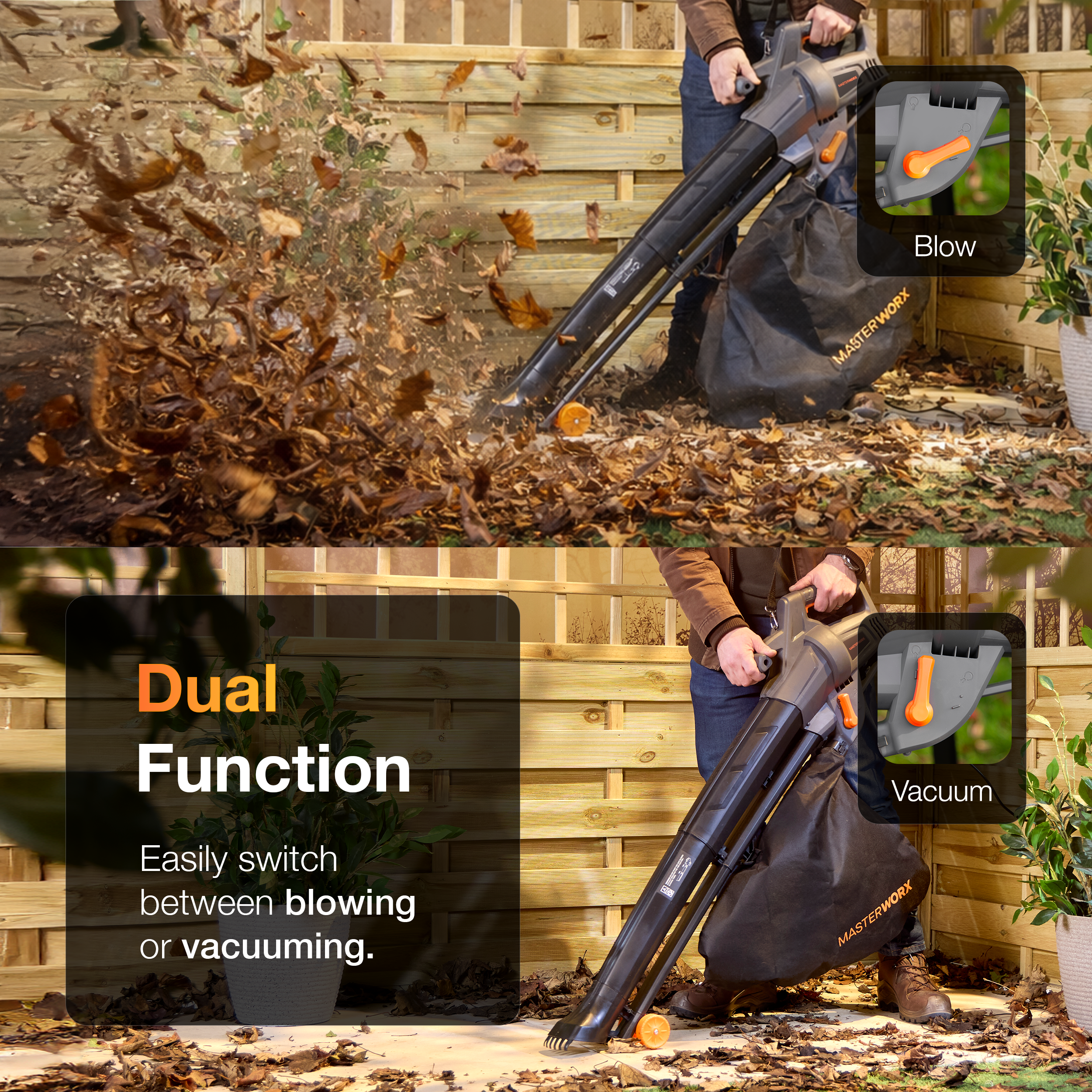 3-in-1 Leaf Blower Vacuum & Mulcher