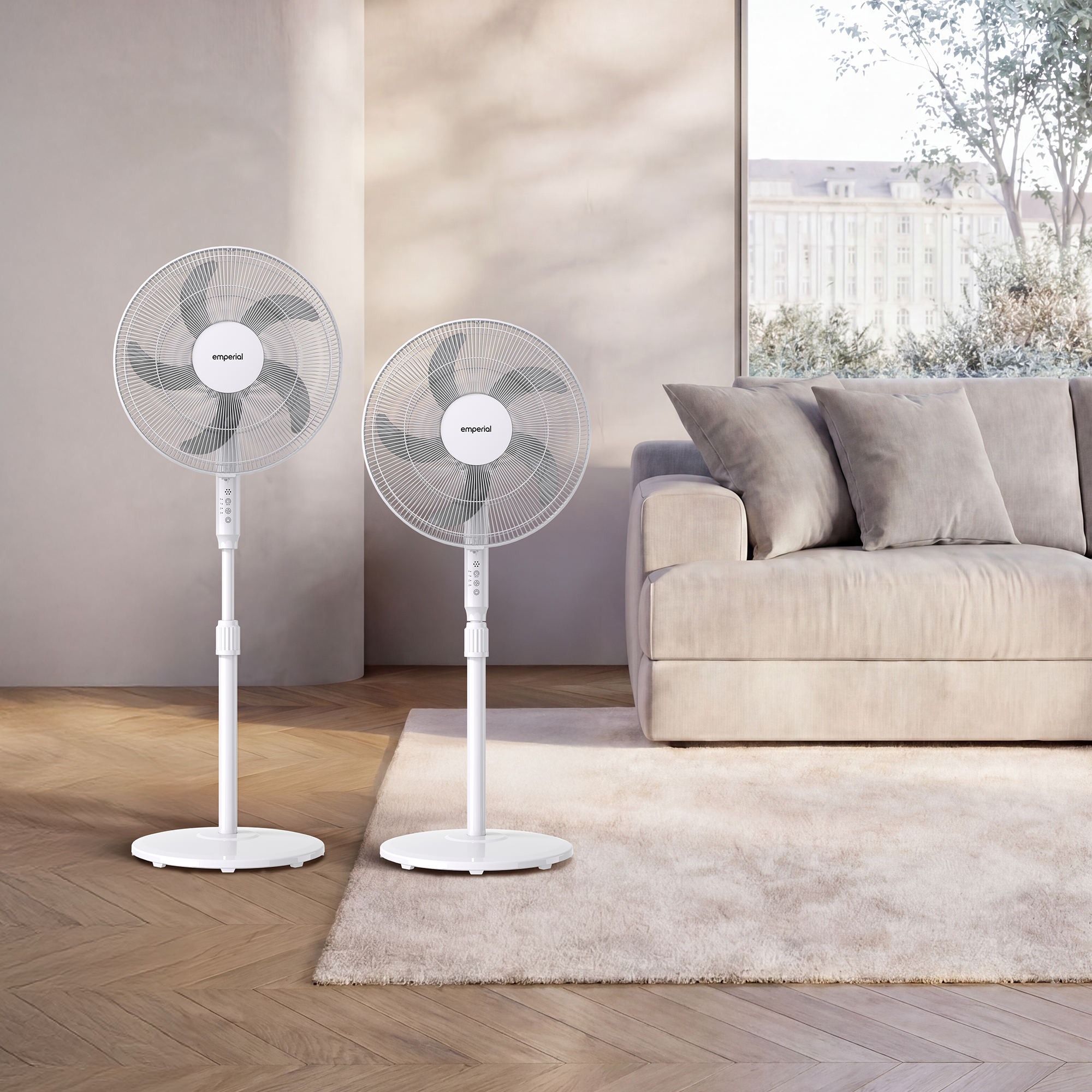 16" Pedestal Fan - White