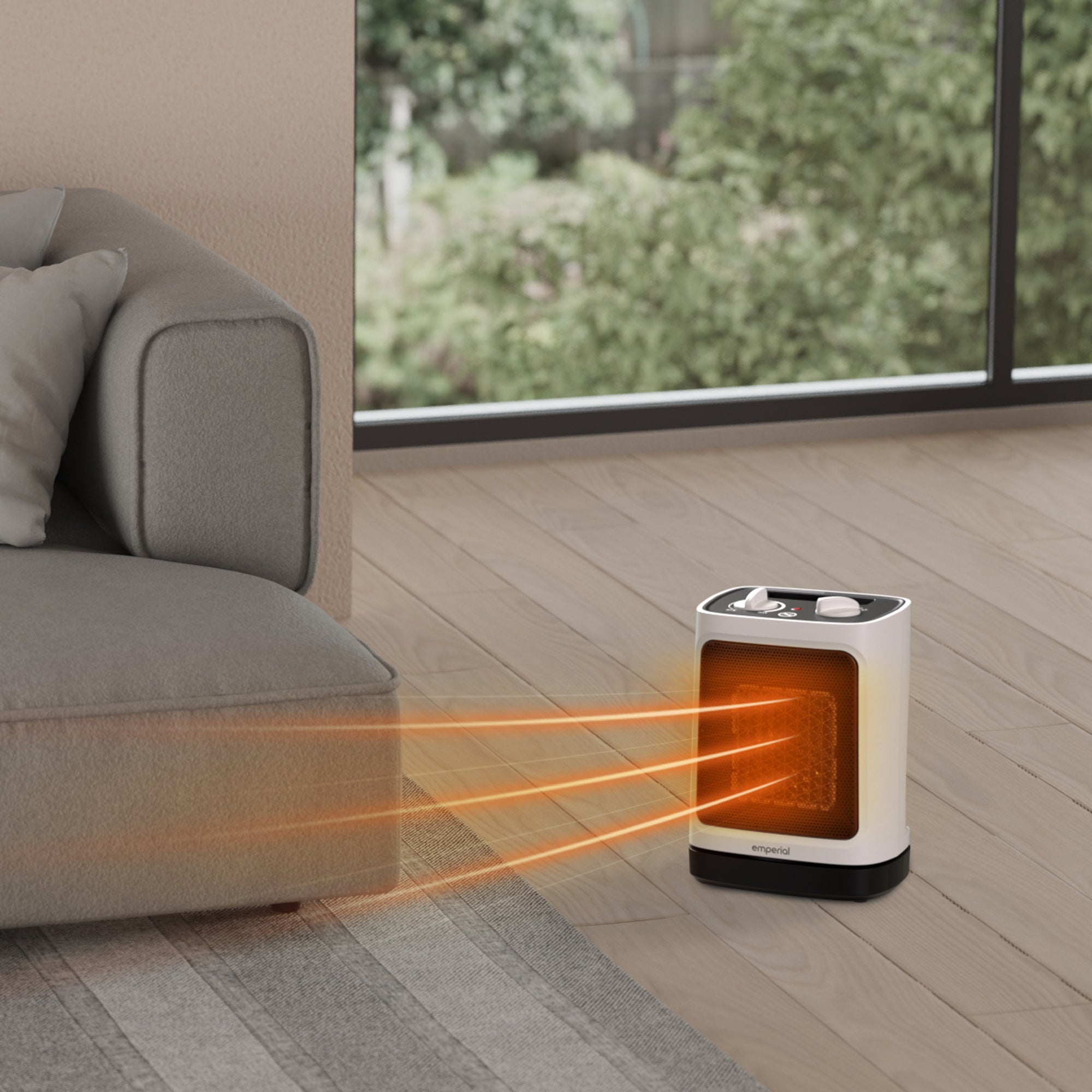 Mini Ceramic Fan Heater with Automatic Oscillation - 2000W