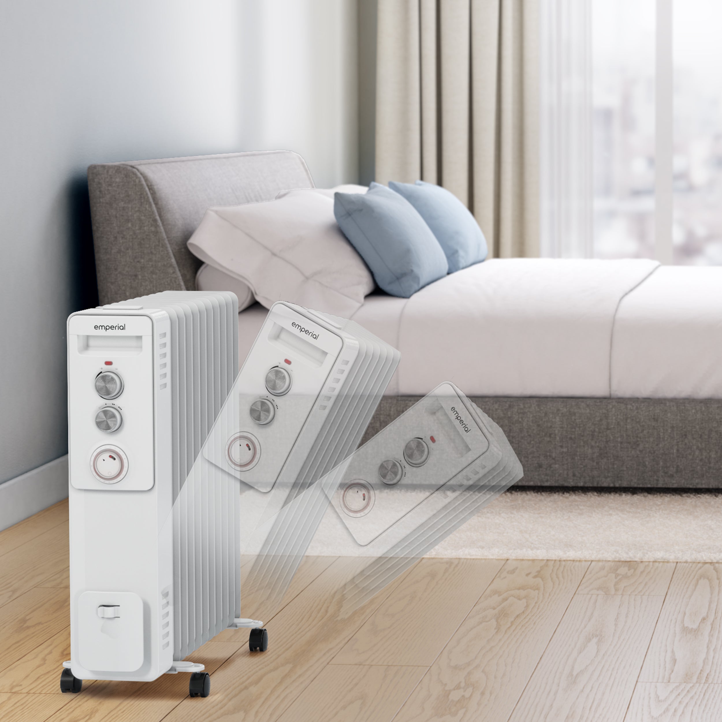 Oil Filled Radiator Heater with 11 Fins 2500W - White