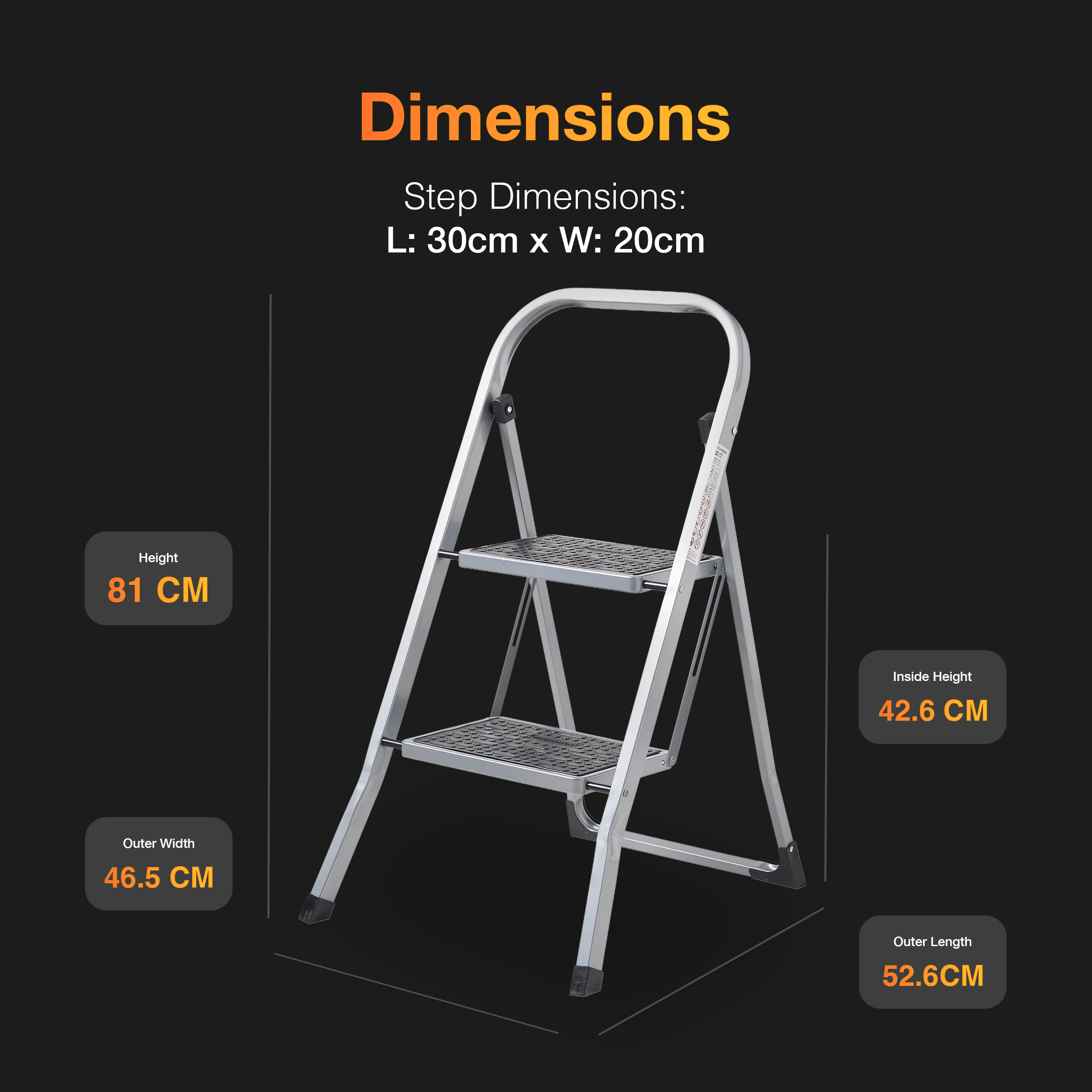 2 Step Steel Ladder