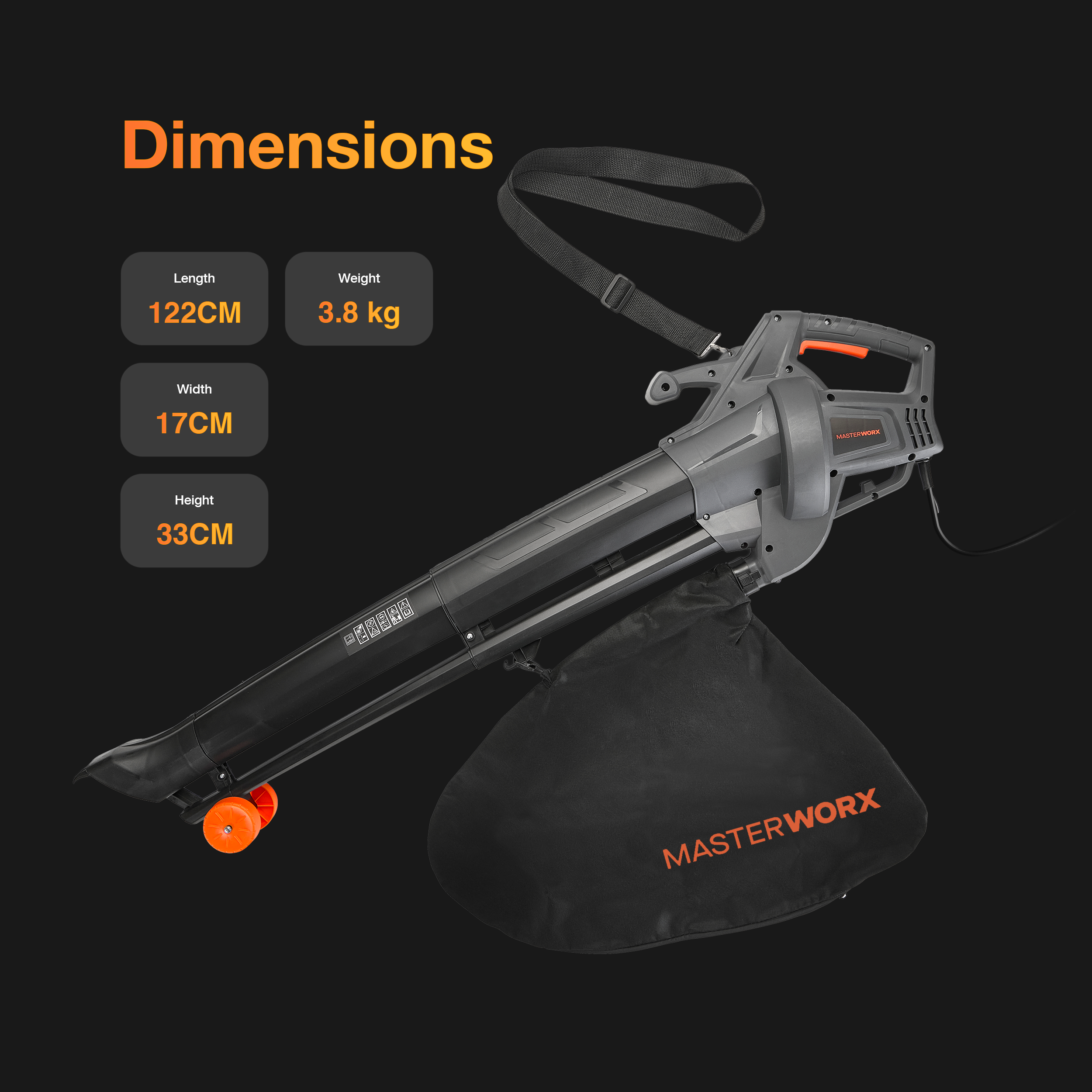 3-in-1 Leaf Blower Vacuum & Mulcher