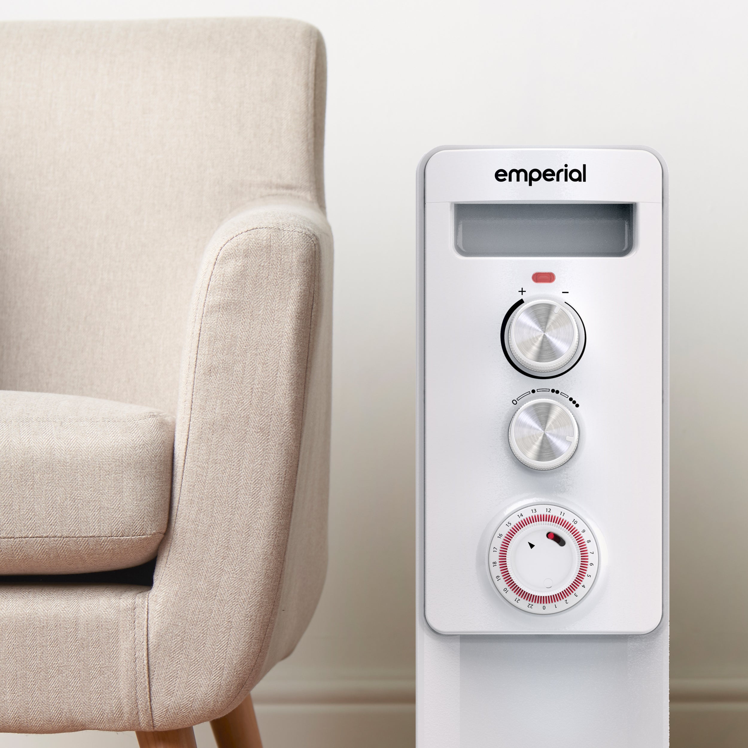 Oil Filled Radiator Heater with 11 Fins 2500W - White