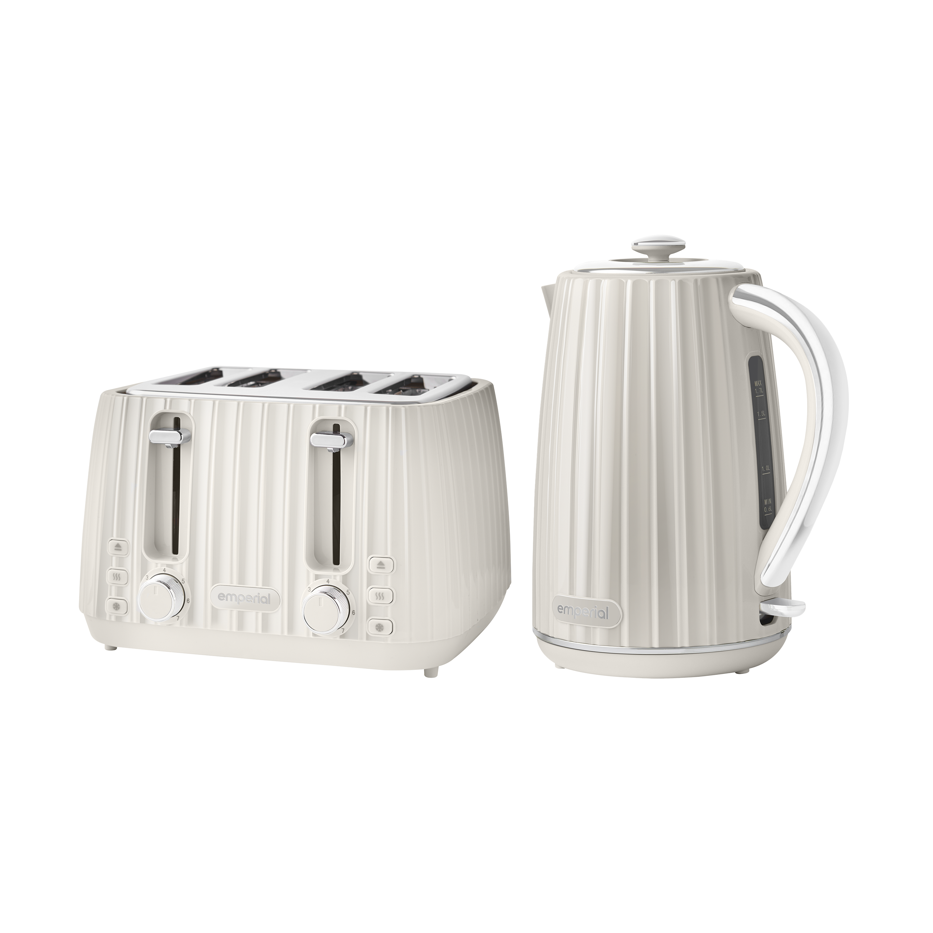 Flow Kettle & 4 Slice Toaster Set - White