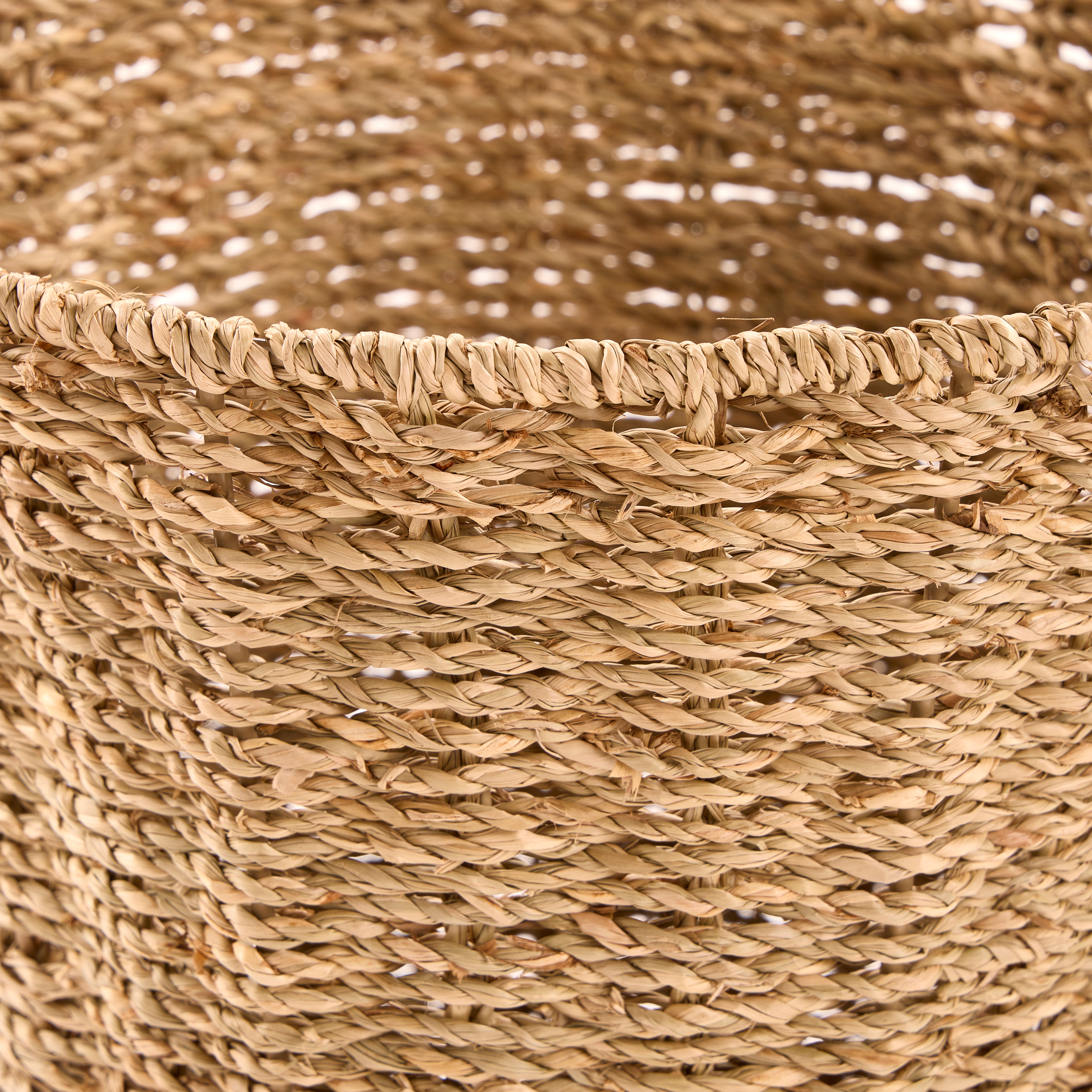 Seagrass Waste Paper Bins – Set Of 2