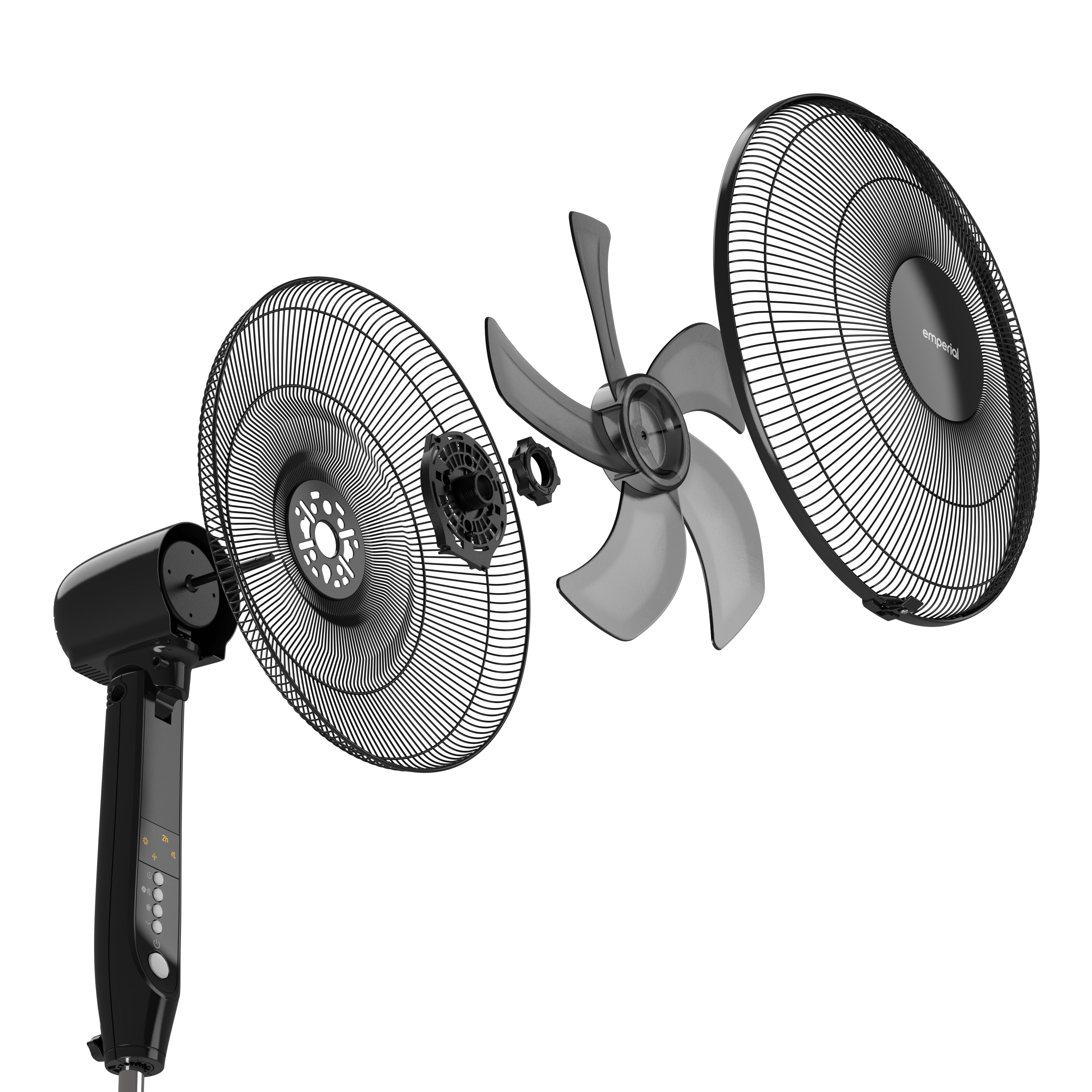 16" Pedestal Fan with 4 Fan Modes and Remote Control - Black
