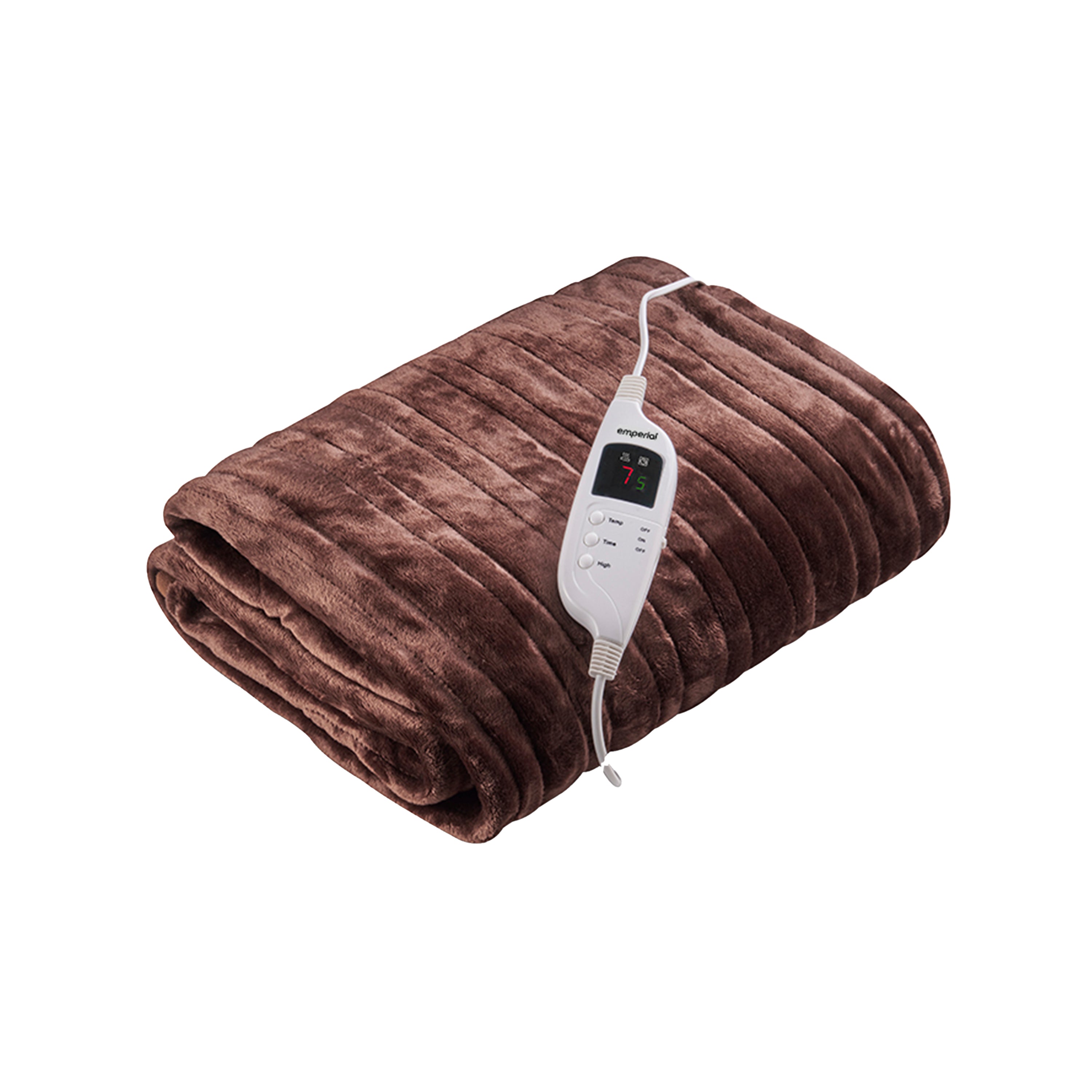 Electric Heated Throw Blanket - Brown