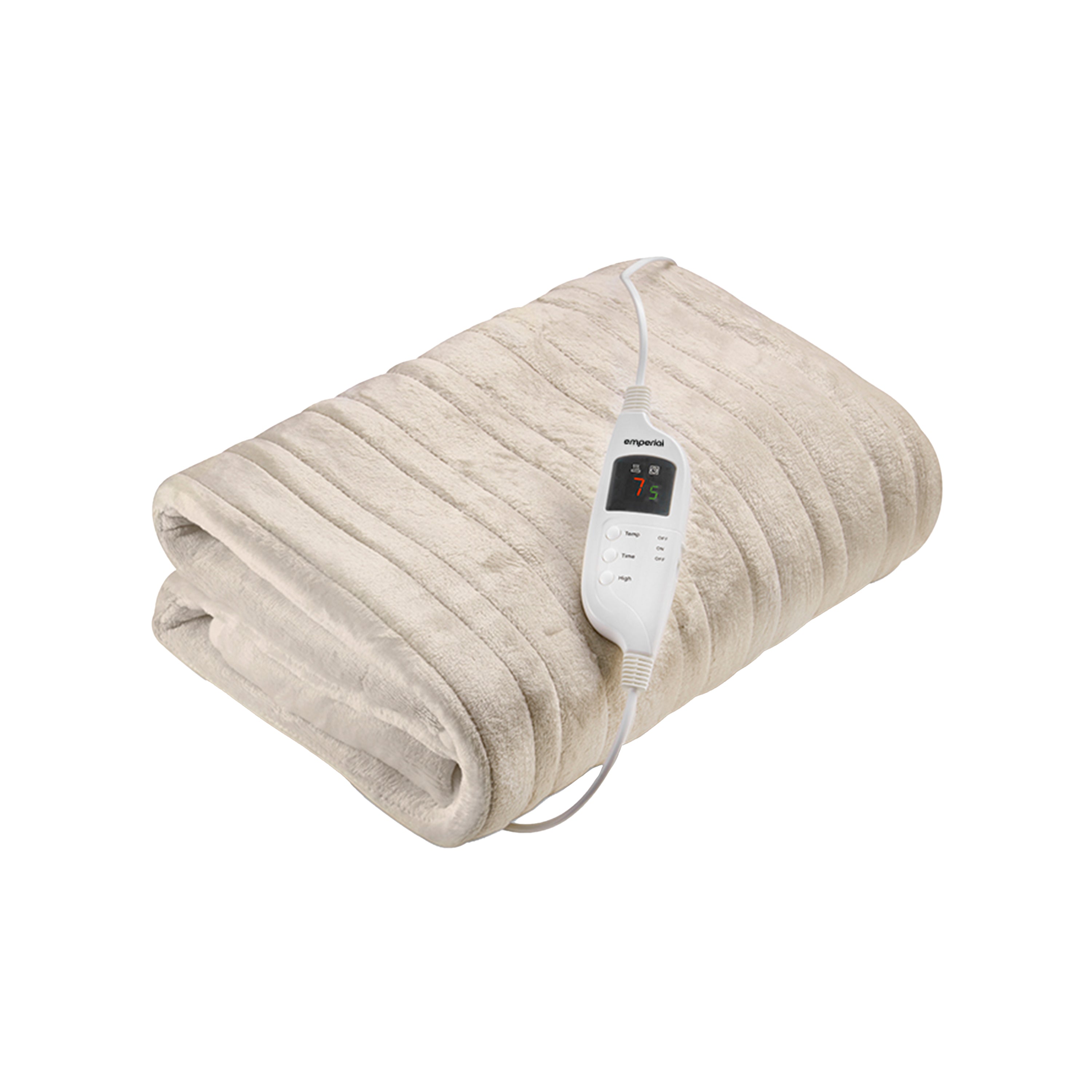 Electric Heated Throw Blanket - Cream