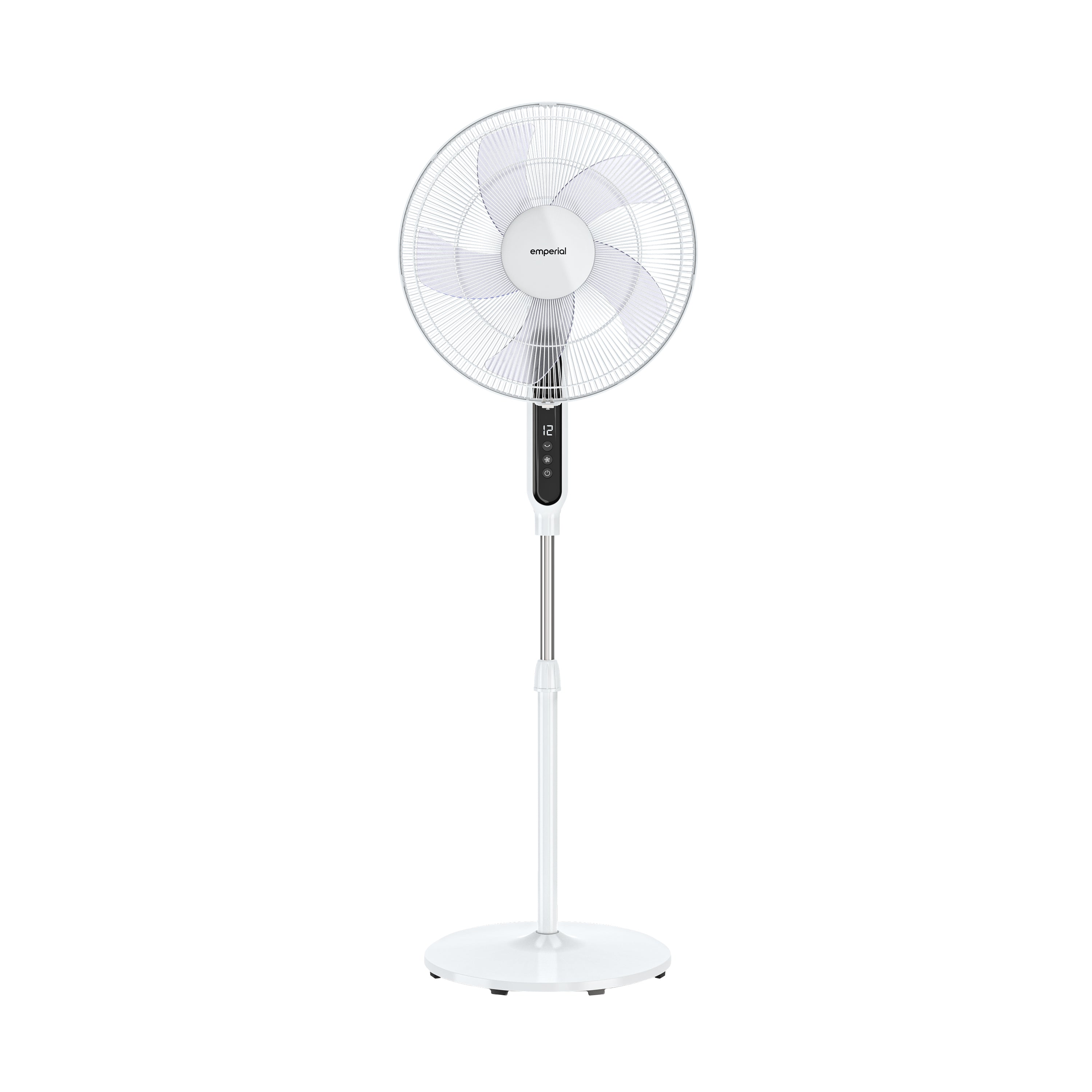 16" Pedestal Fan - Low Energy DC Motor with Remote Control - White