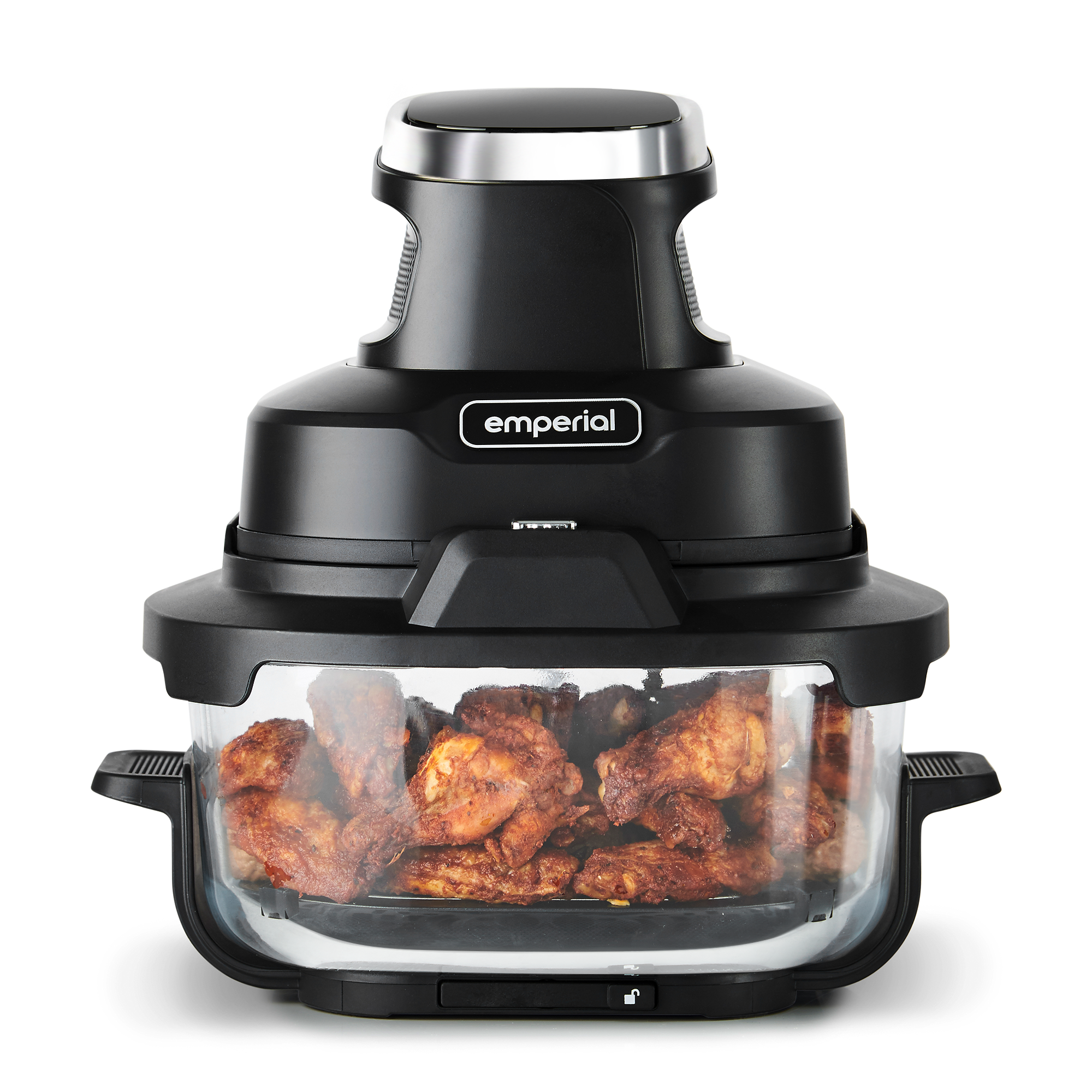 Cooksy™ 4-in-1 Portable Glass Air Fryer - Black