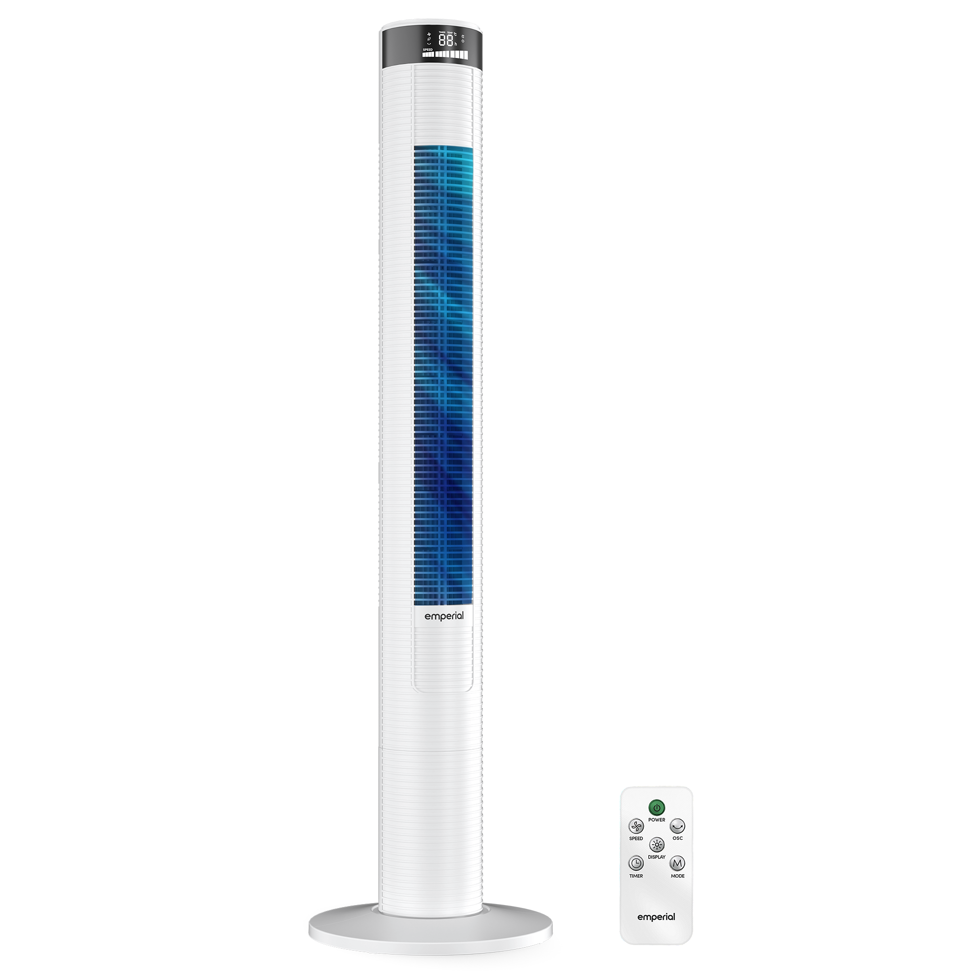 46" Oscillating Tower Fan - White