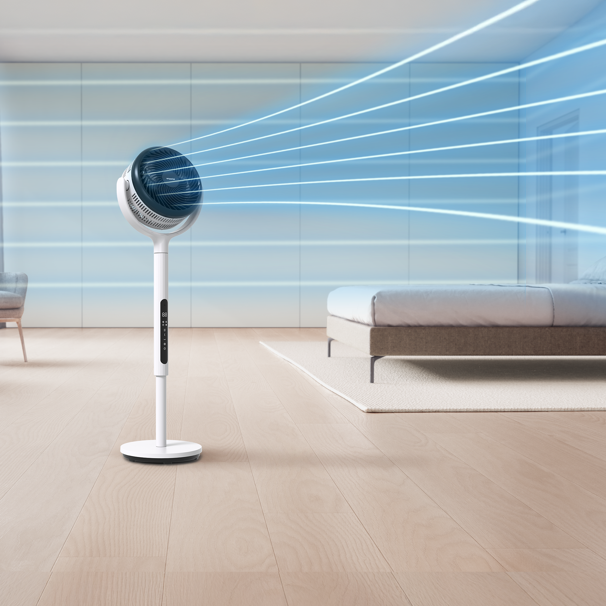44” Hybrid Pedestal Fan