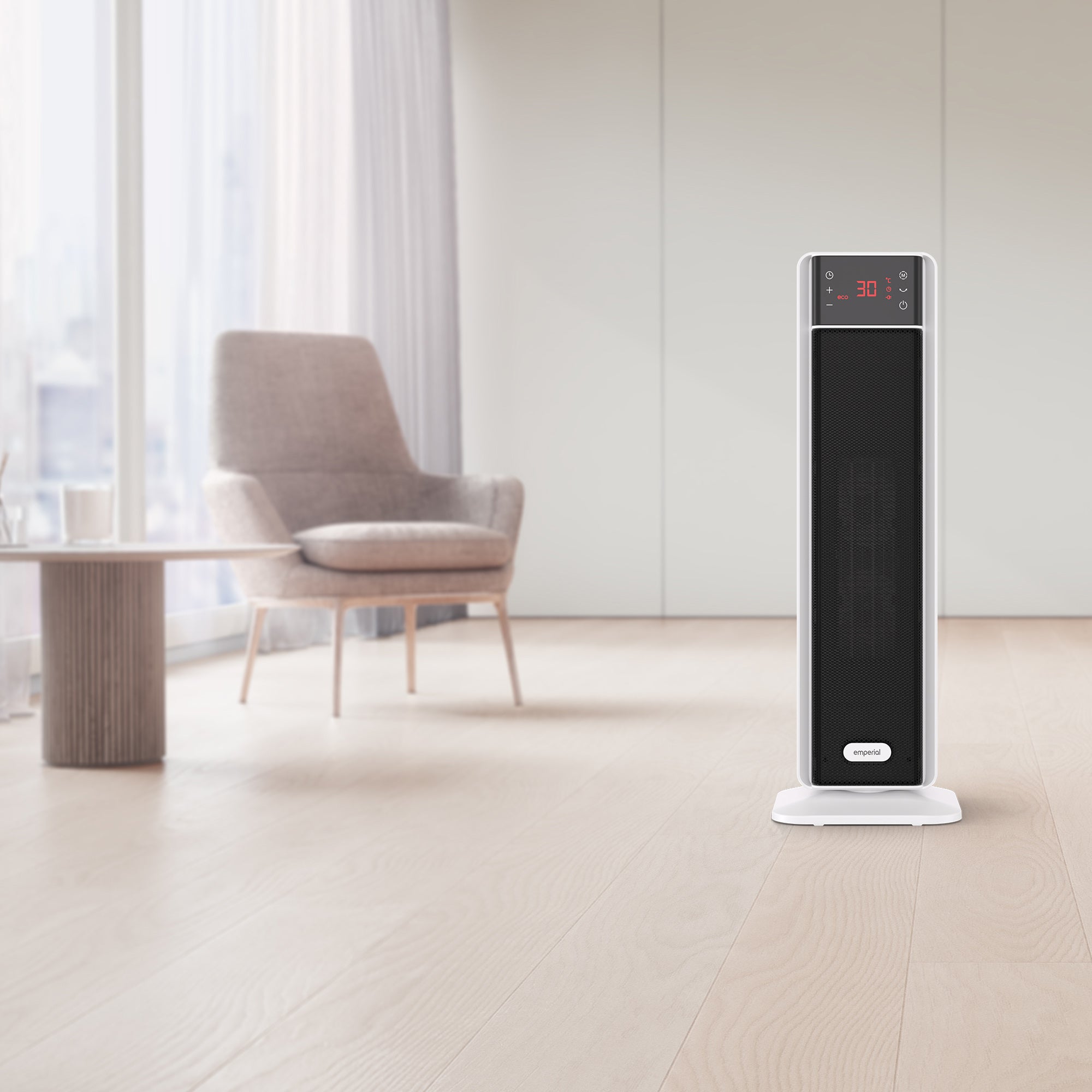 Tower Ceramic Fan Heater with Automatic Oscillation - 2000W