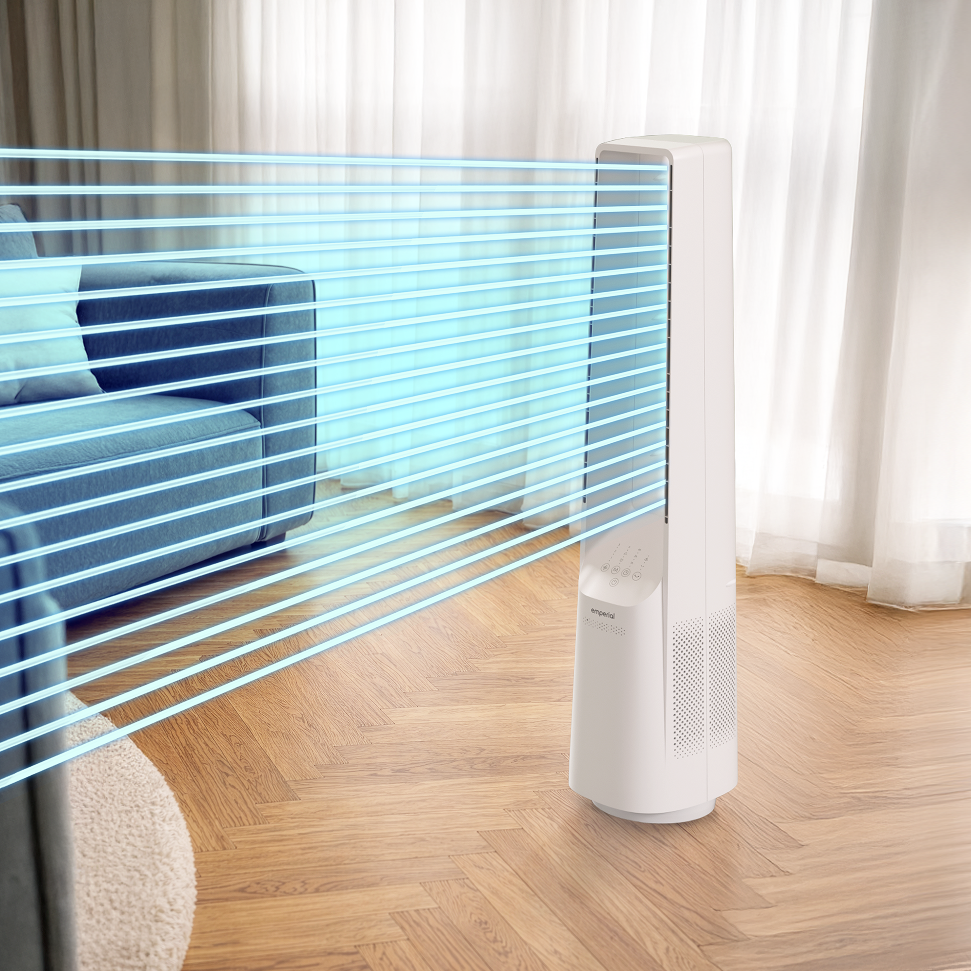 40" Bladeless Tower Fan - White