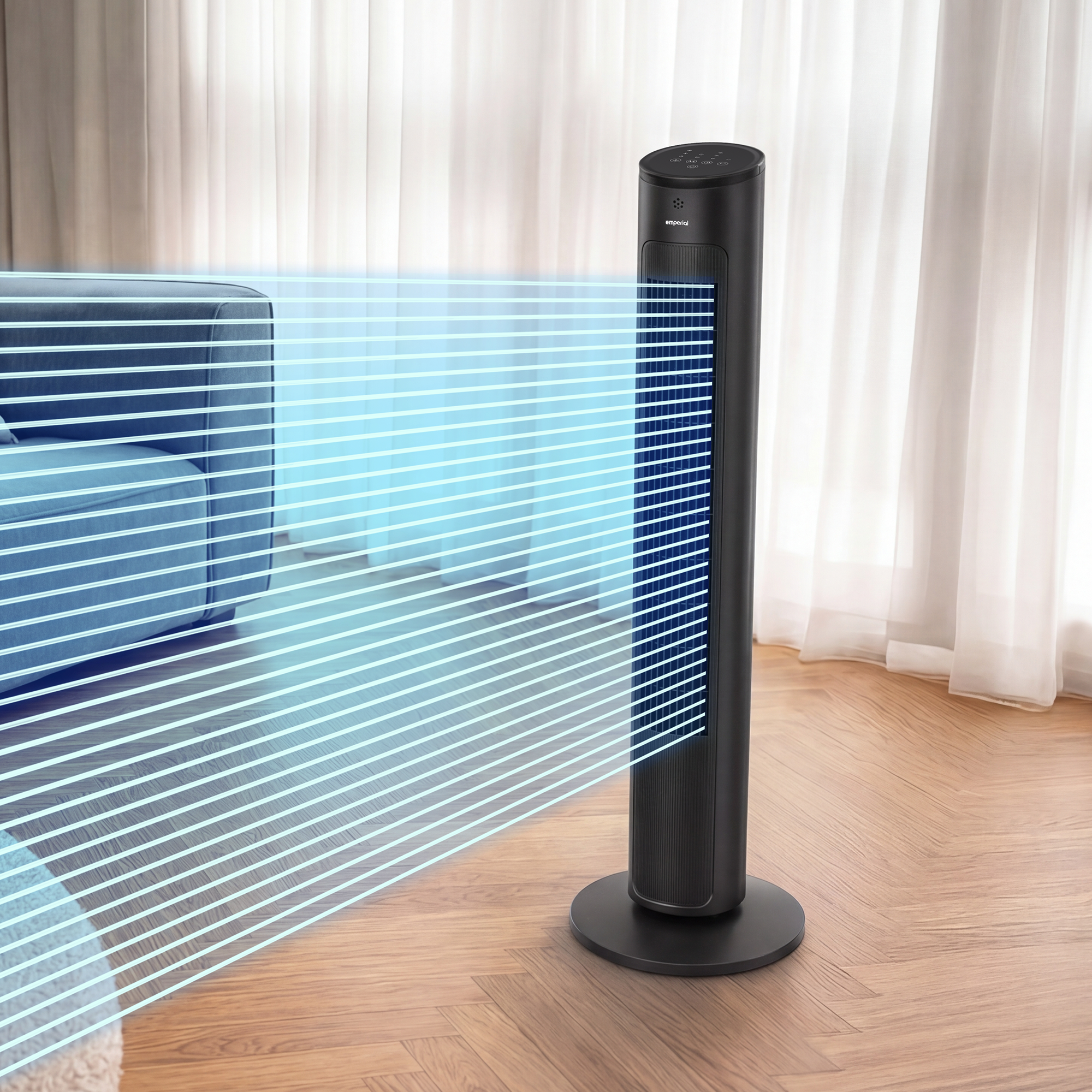 40" Oscillating Tower Fan - Black