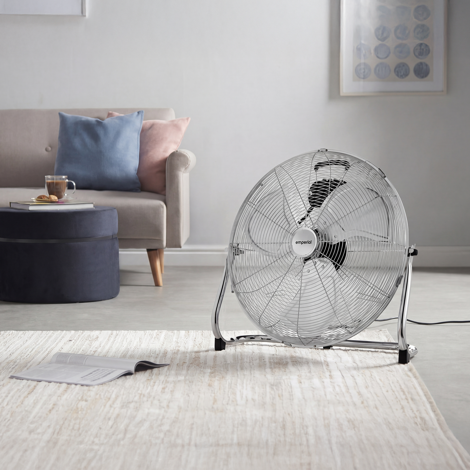 20" Chrome Gym Floor Fan