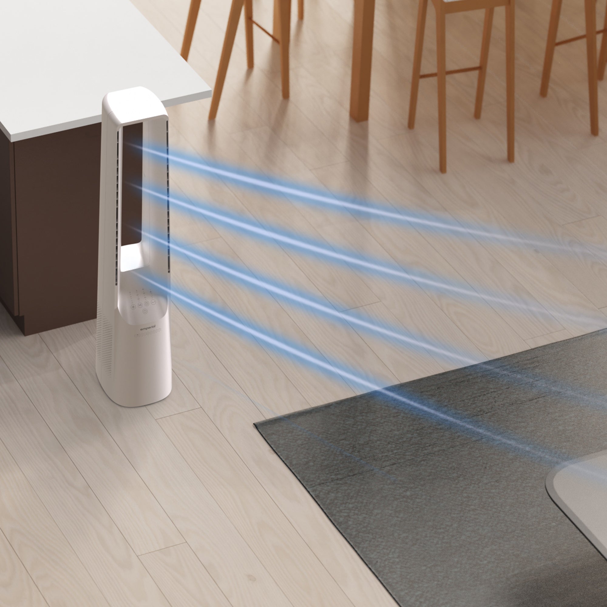 40" Bladeless Tower Fan - White