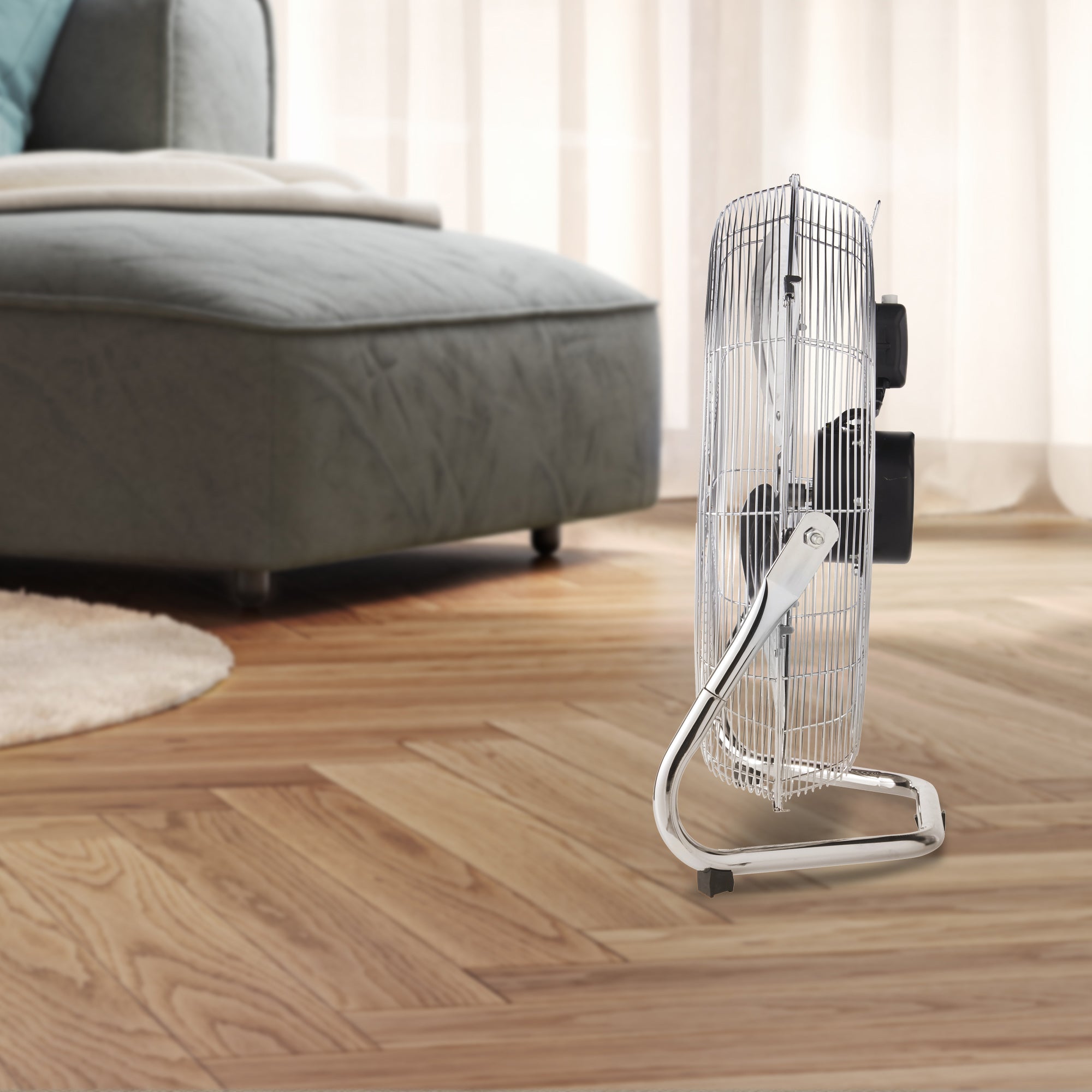 20" Chrome Gym Floor Fan