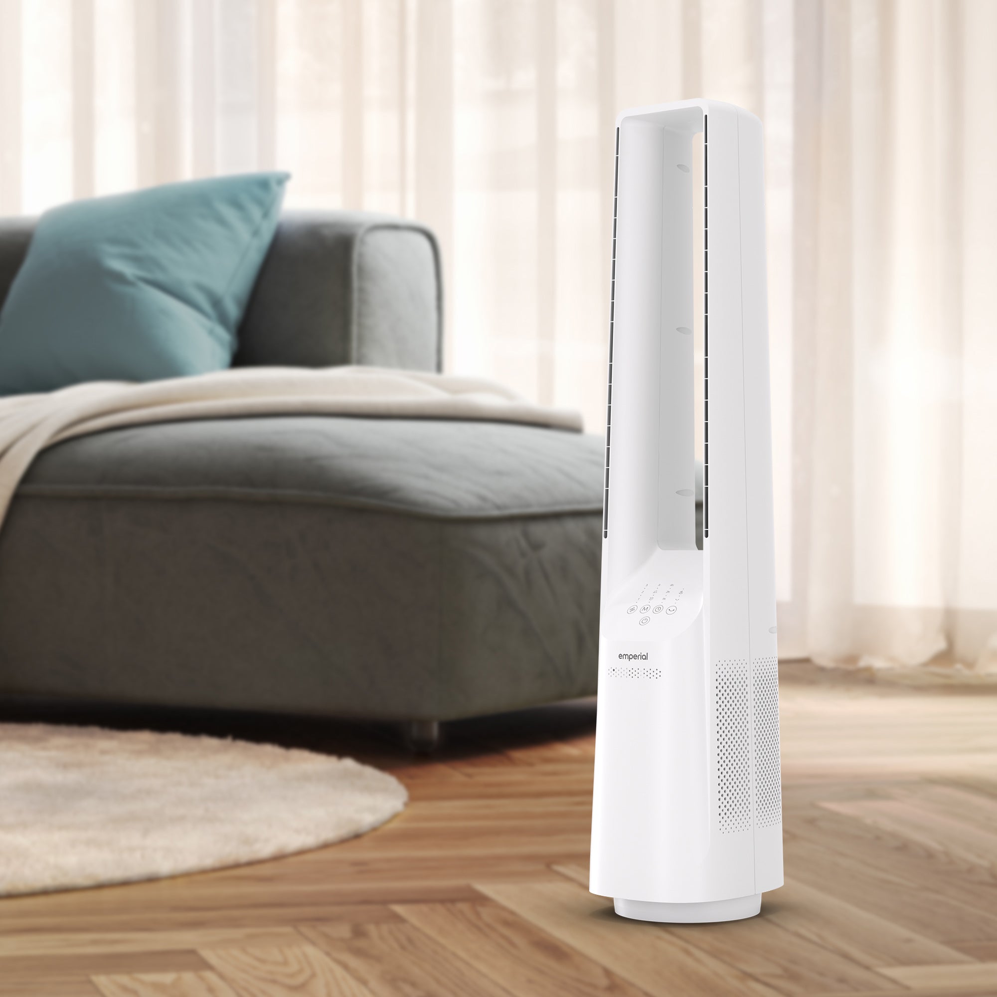 40" Bladeless Tower Fan - White