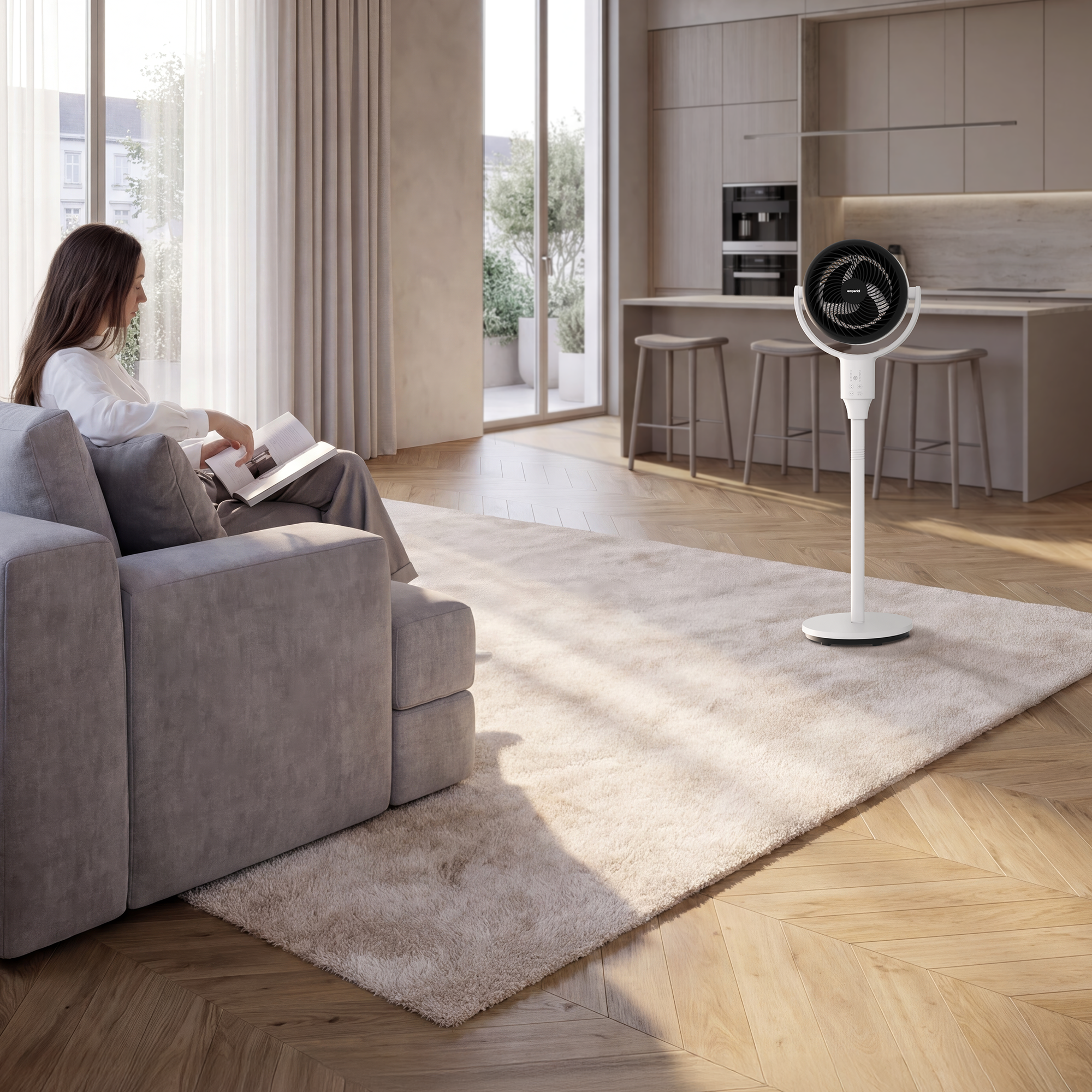43” Hybrid Pedestal Fan