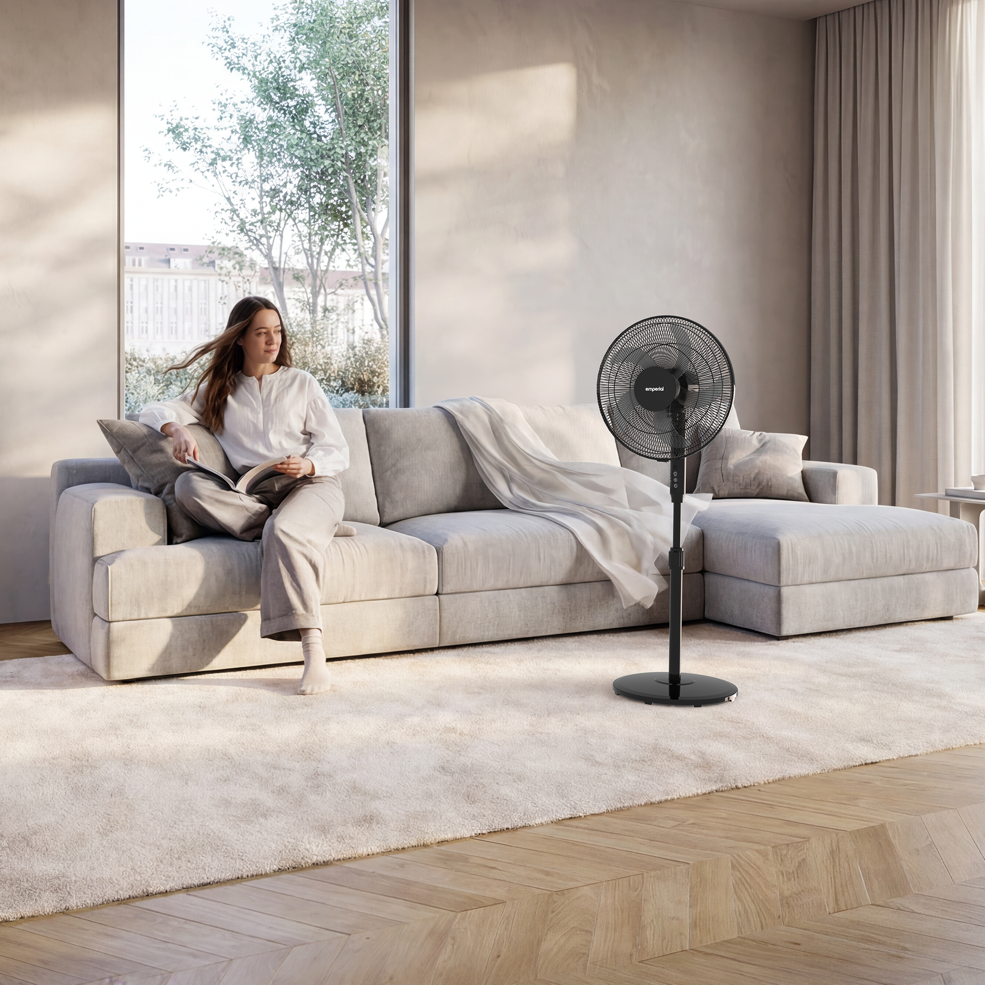 16" Pedestal Fan - Black