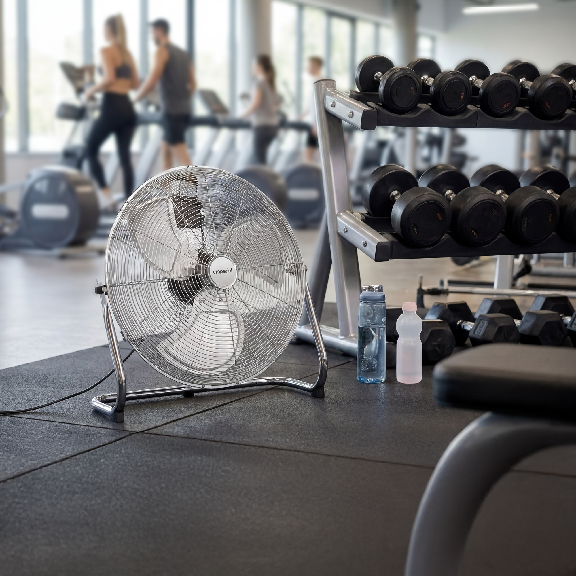 20" Chrome Gym Floor Fan
