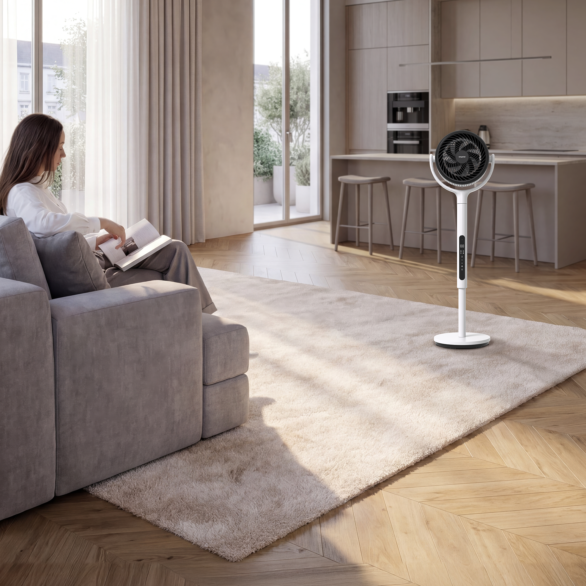 44” Hybrid Pedestal Fan