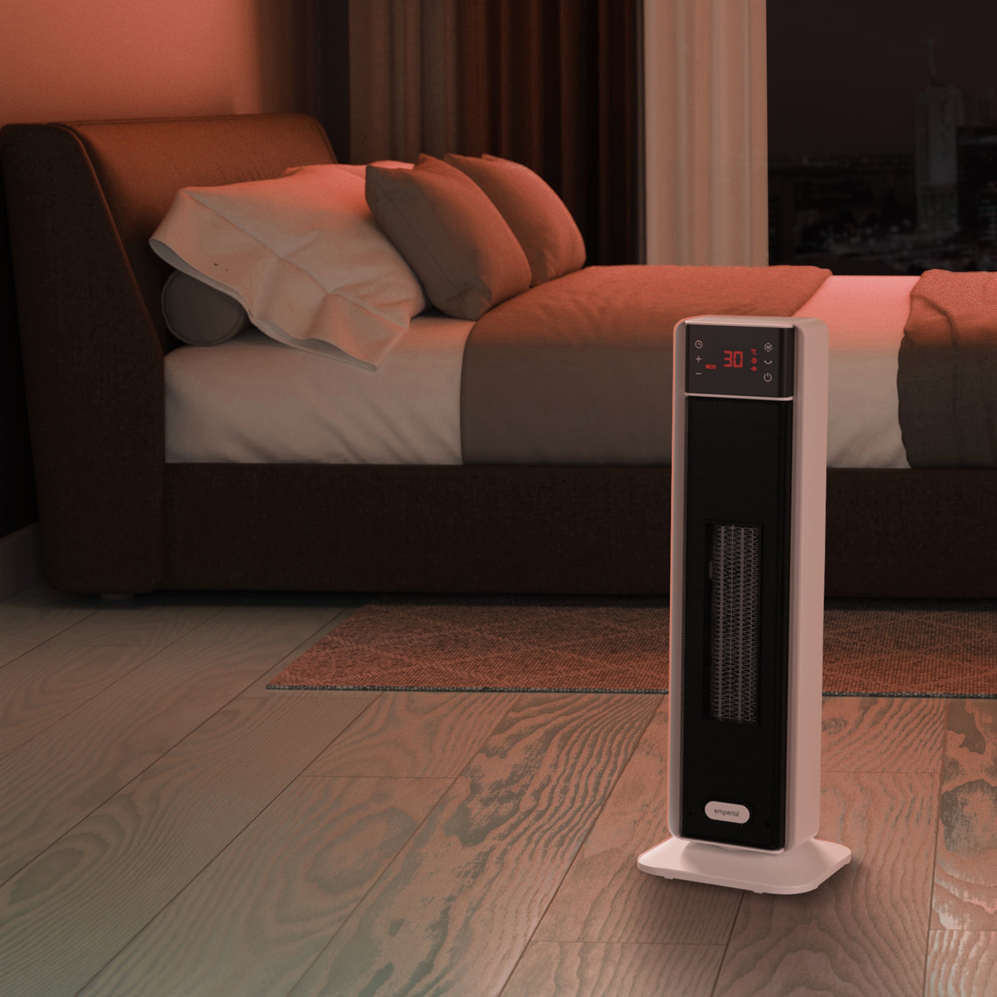 Tower Ceramic Fan Heater with Automatic Oscillation - 2000W