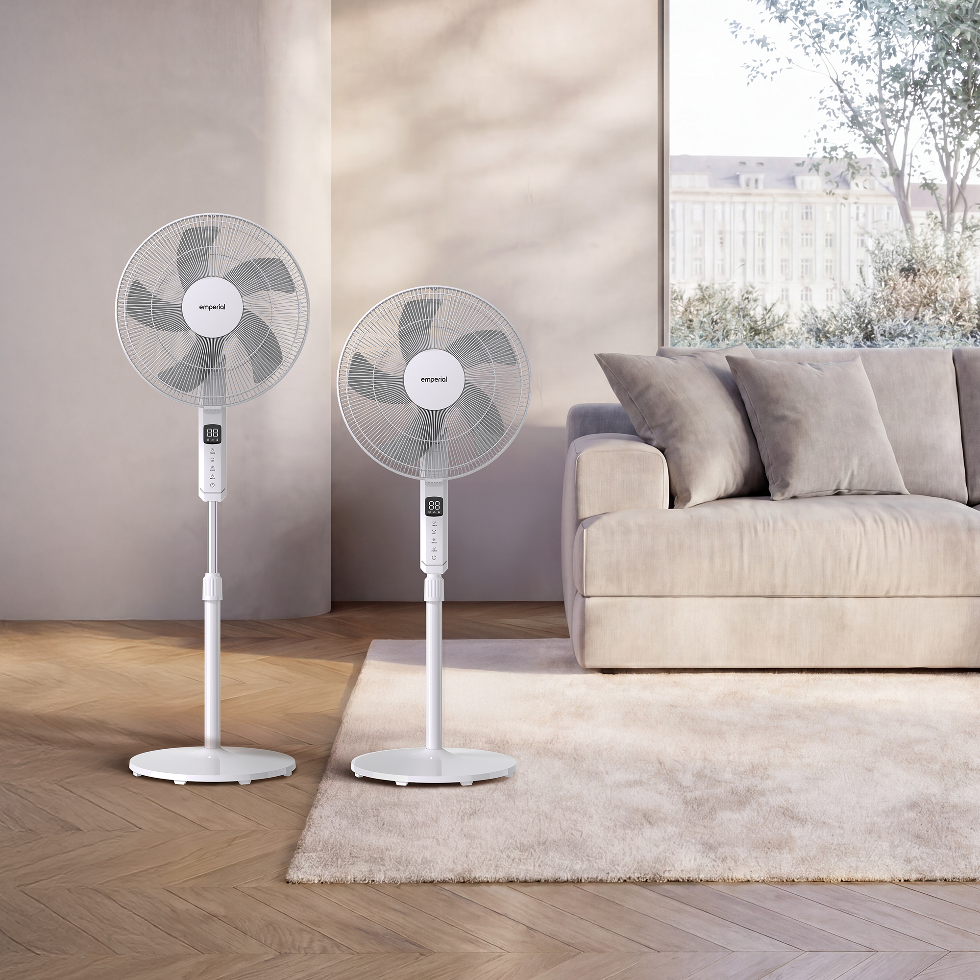 16" Pedestal Fan - Low Energy DC Motor - White