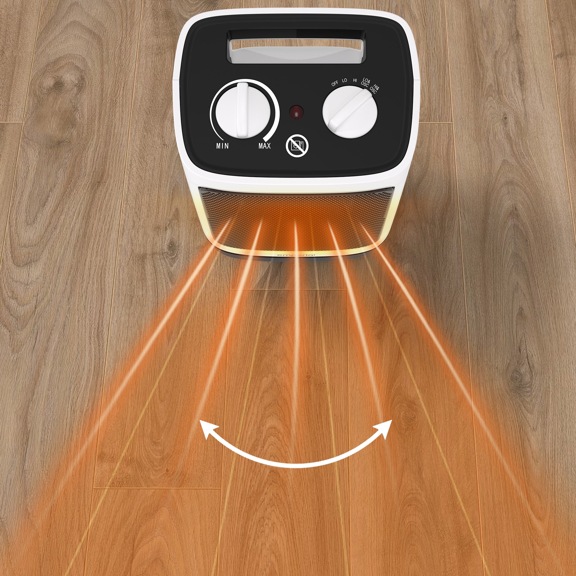 Mini Ceramic Fan Heater with Automatic Oscillation - 2000W