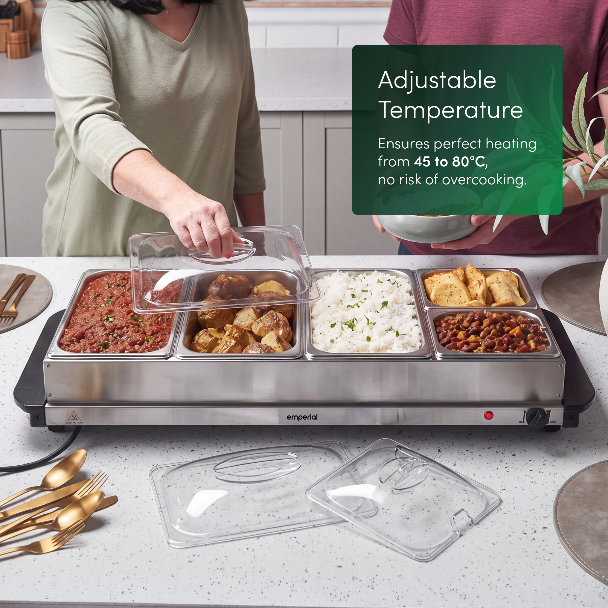 Buffet Warmer 5 Pan Food Server