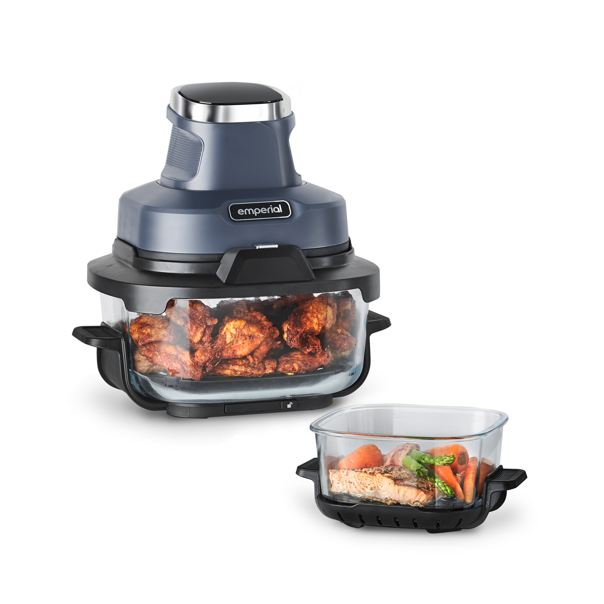 Cooksy™ 4-in-1 Portable Glass Air Fryer - Blue