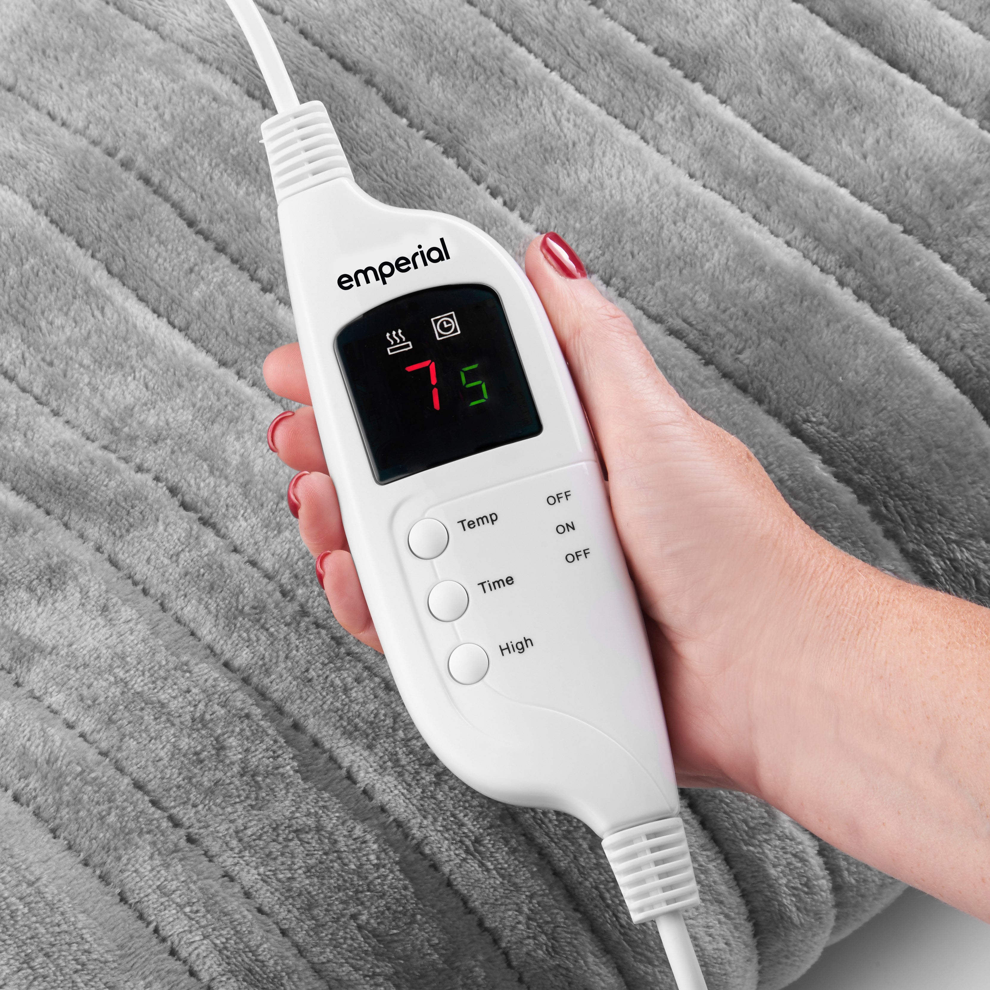 Electric Heated Throw Blanket - Grey