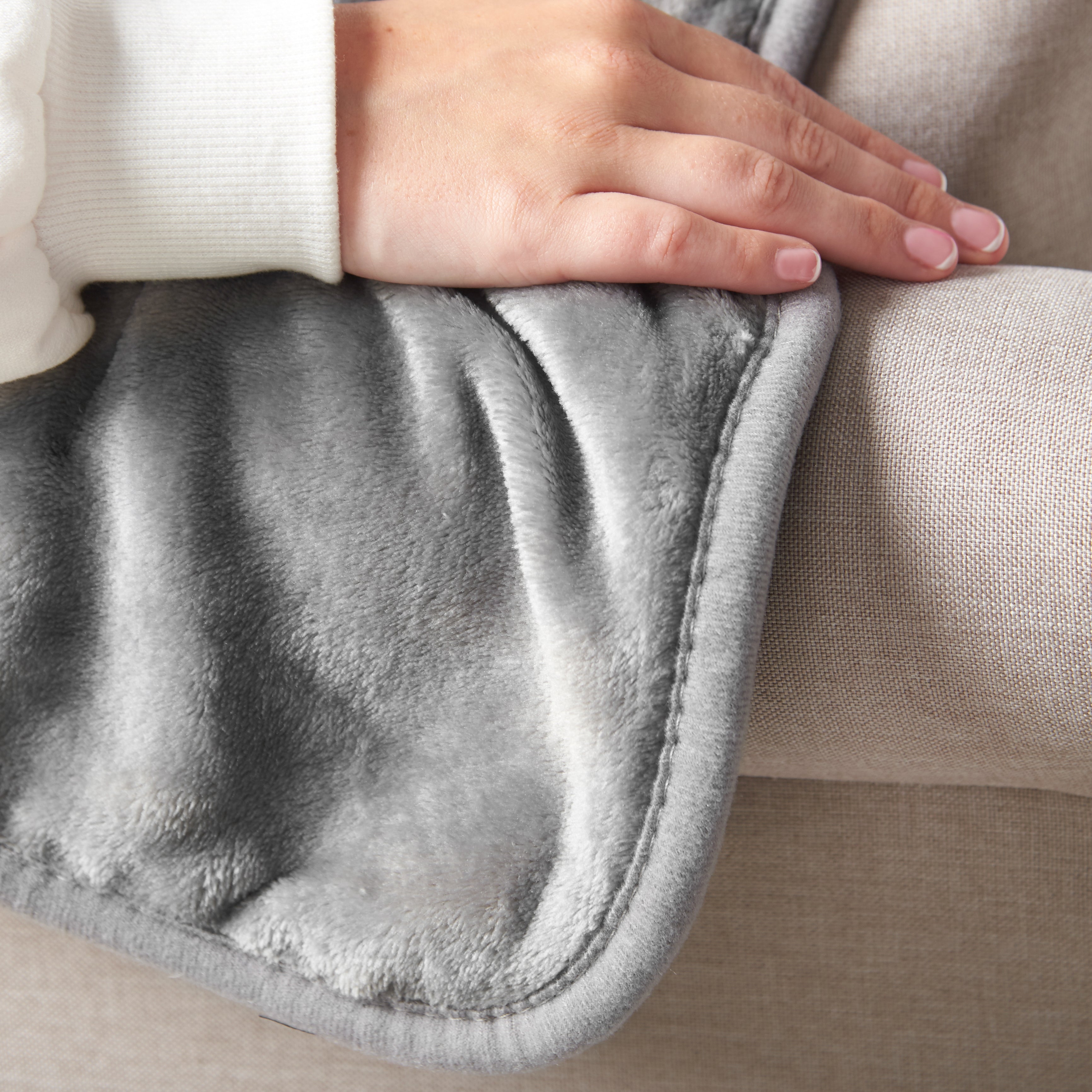 Electric Heated Throw Blanket - Grey